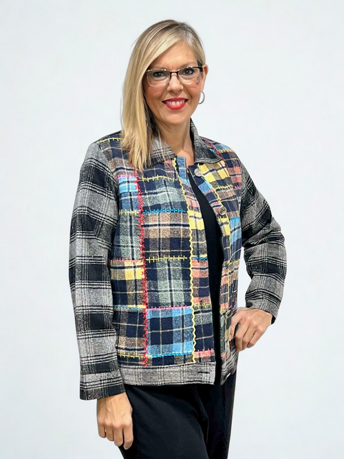 Parsley & Sage | Plaid Veera Patchwork Jacket