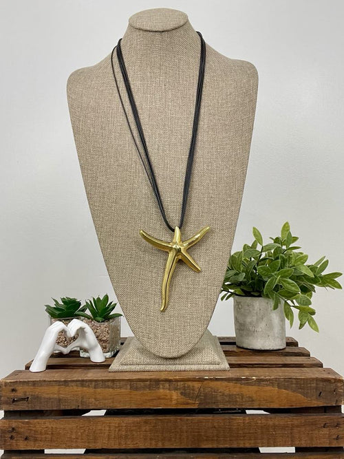 Starfish Necklace, Gold