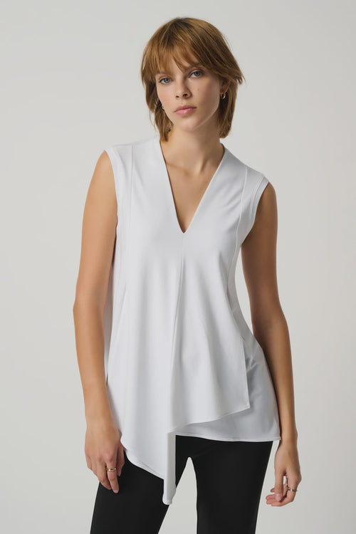 Vanilla Asymmetrical Sleeveless Tunic