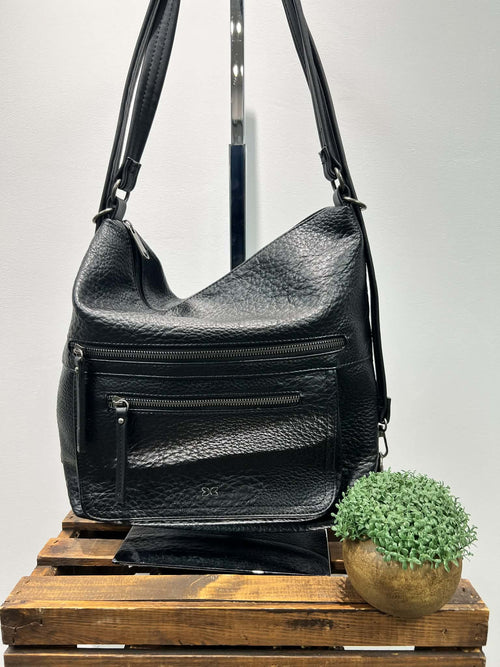Black Vegan  Leather Handbag/Backpack