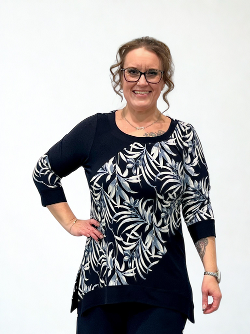 Michael Tyler | Navy Floral Tunic