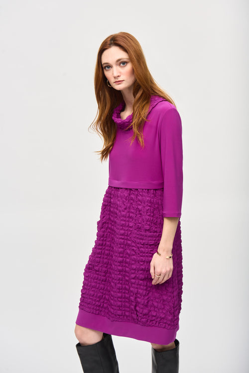 Empress Jacquard And Silky Knit Cocoon Dress