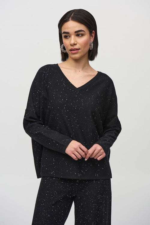 Joseph Ribkoff | Sequined Sweater Knit Boxy Top