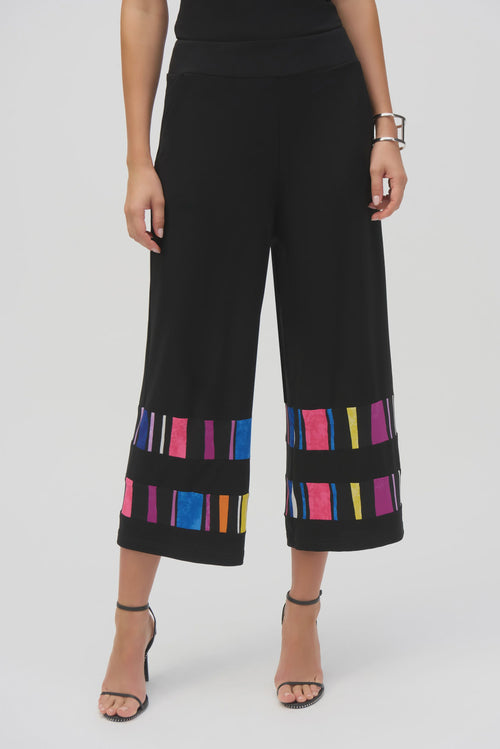 Joseph Ribkoff | Silky Knit Stripe Print Culotte Pants