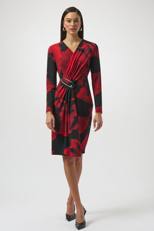 Joseph Ribkoff | Silky Knit Abstract Print Wrap Dress