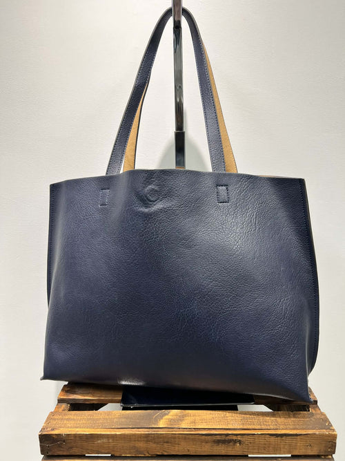 Navy Shoulder Bag with Wallet, 2 Piece set