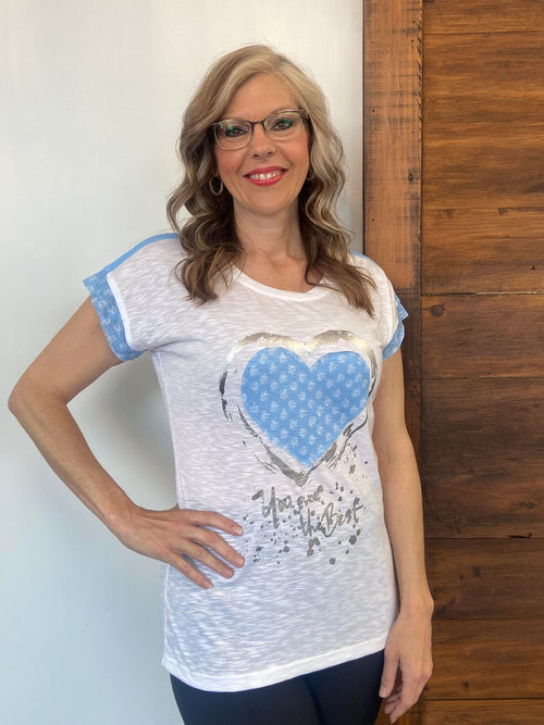 Short Sleeve "You Are The Best" Heart Top