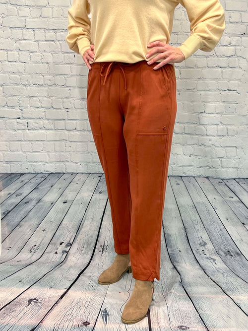 Jamie Ankle Pull On Pant, Rust