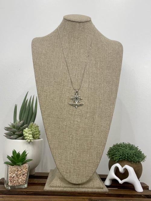 Silver Nautical Necklace, Anchor
