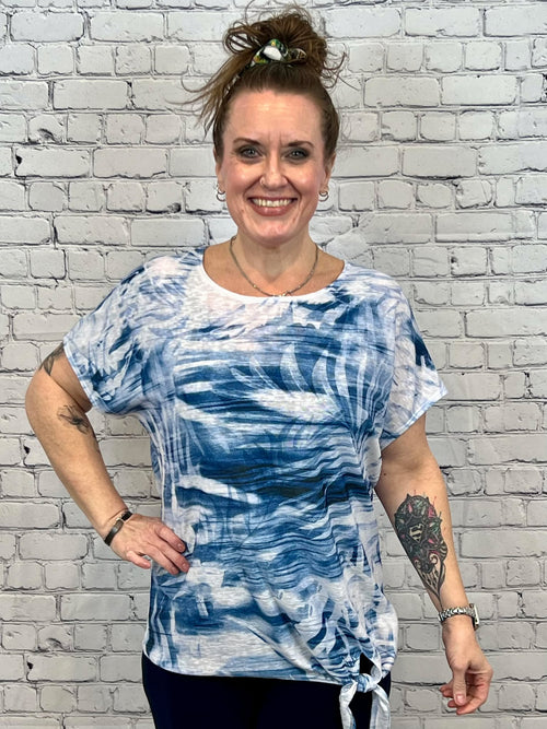 Modes Crystal | Side Tie Tunic, Denim