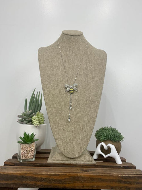 Silver Bumble Bee Necklace