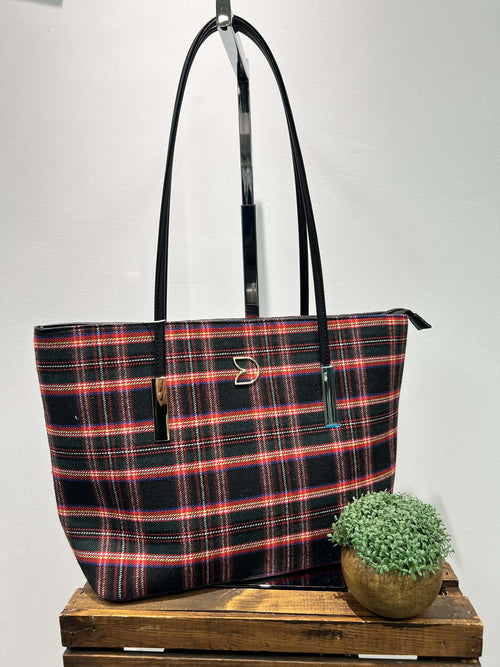 Red Plaid Shoulder Bag