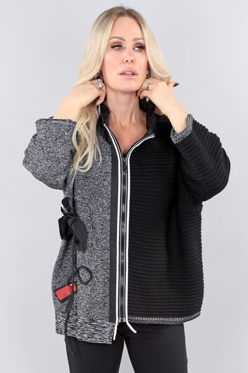 Michael Tyler | Zipper Jacket With Flower On Side