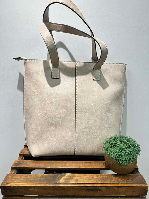 Beige Shoulder Bag 3 Piece Set, wallet, and crossbody