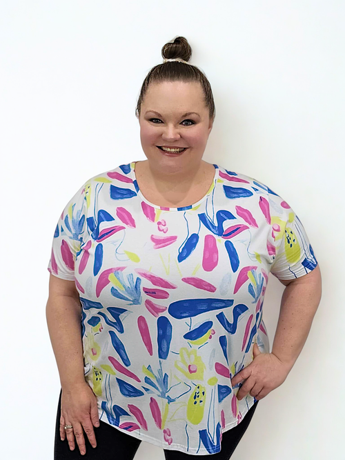 Kayla D/D Tee,  Abstract Print
