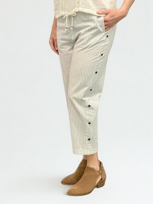 GG Jeans | Cotton Pull On Pant, Dusty Blue