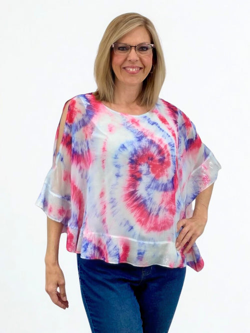 Compliments | Sleeveless Top, Woven Chiffon, fushion, purple
