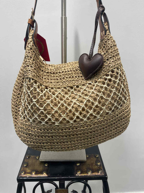 HeartShaped Purse Charm, Dark Brown