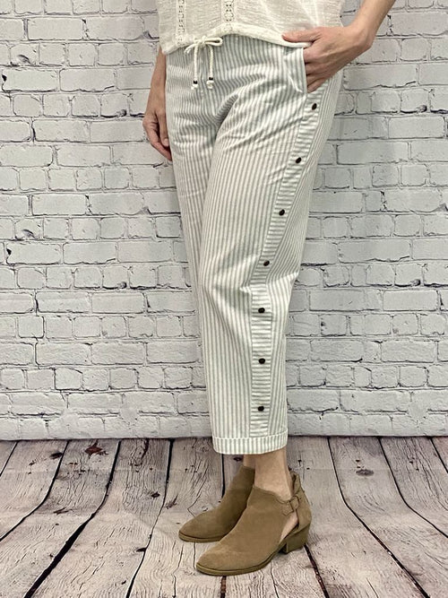 GG Jeans | Cotton Pull On Pant, Dusty Blue