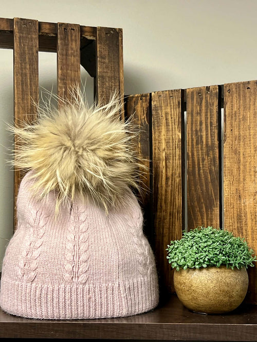 Pink Pom Pom Hat