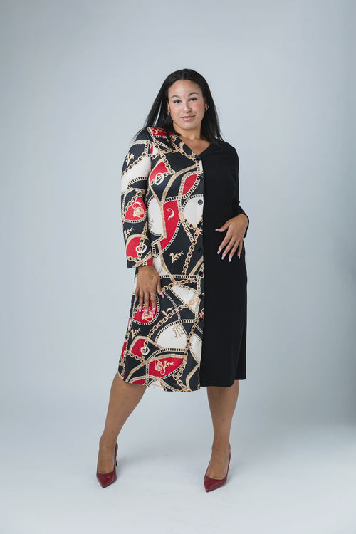 Black LABB Clothing | BL63-201 Chain Link Duster/Dress