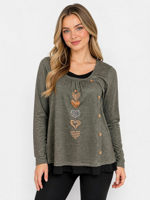 Black LABB Clothing | BL117-320Y Hearts Top