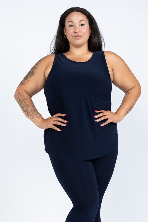 Black LABB Clothing | BL05 Perfect Navy Round Neck Tank