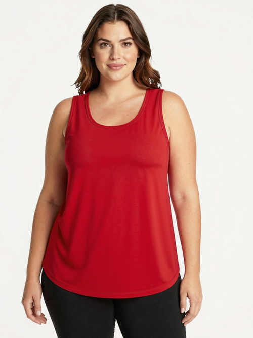 Black LABB Clothing | BL05-R Perfect Red Round Neck Tank