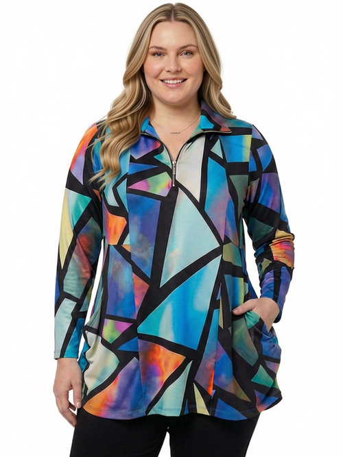 Black LABB Clothing | BL75-203 Mosaic 2 Pocket Tunic