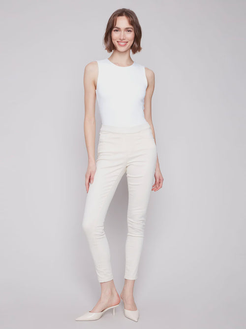 Charlie B | Twill Pull-on Pant, natural