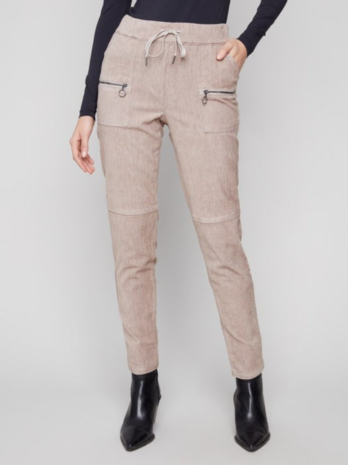 Charlie B | Corduroy Jogger Pants, Almond
