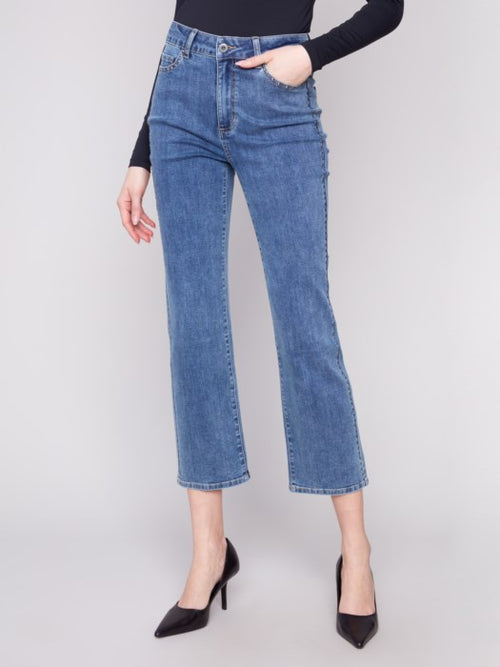 Charlie B | Straight Leg Jeans With Side Studs