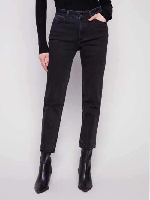 Charlie B | Straight Leg Rhinestone Jeans