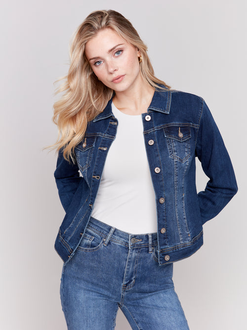 Charlie B Stretch Denim Jacket | Indigo