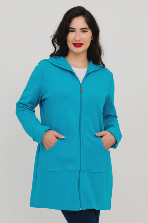 Blue Sky | Cortes Jacket, Turquoise, Cotton