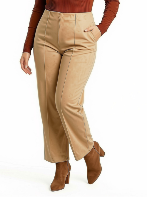 Tango Mango | Beige Pull On Suede with Pockets
