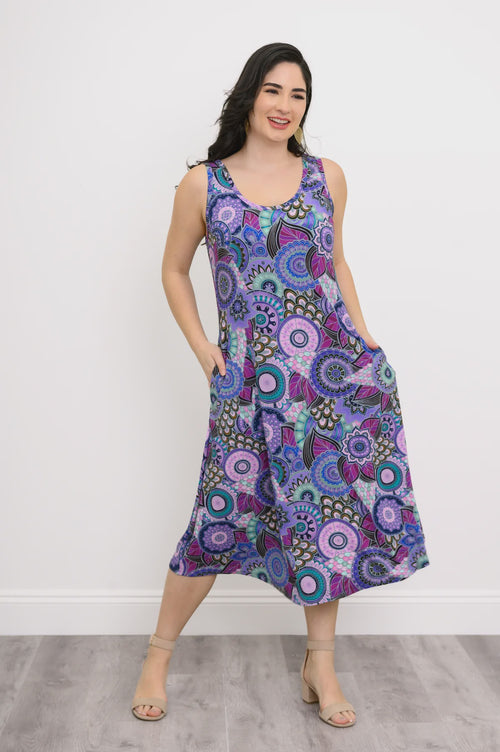 Evangelina Dress, Royale Peacock, Bamboo