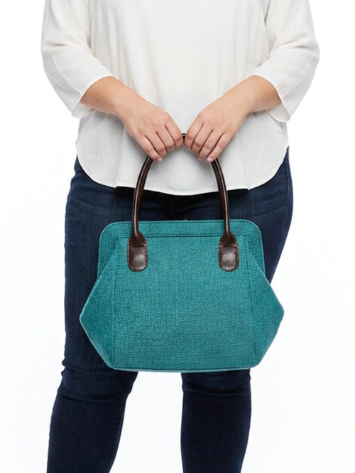 Teal Vintage Tapestry Bag