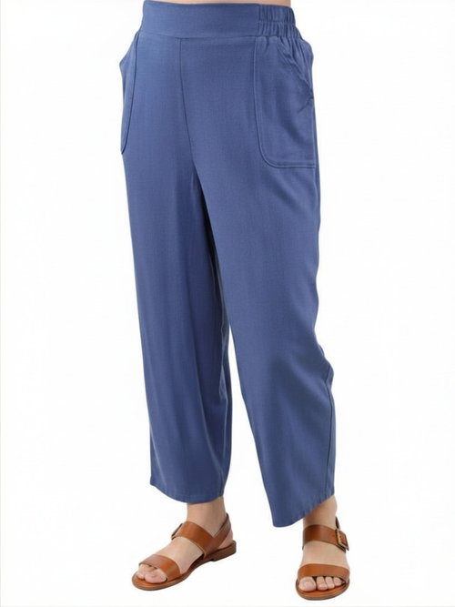 Michael Tyler | Denim Cropped  Pull-on Pant