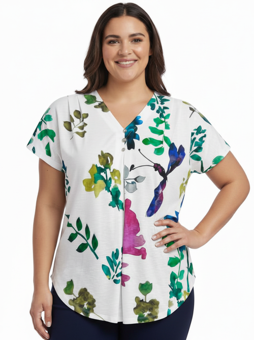 Black LABB Clothing | BL45-221 3-Button Nature's Finest Short Sleeve Slub Knit Top