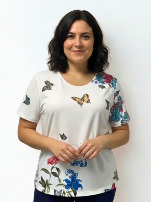 Parsley & Sage | Gabi Short Sleeve Cotton T-Shirt