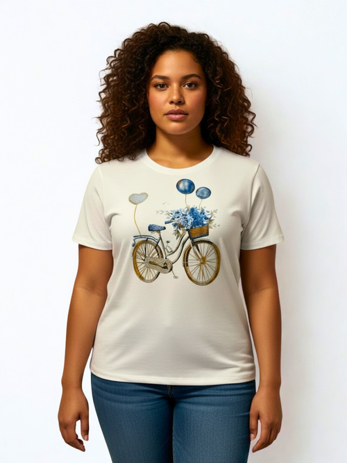 Michael Tyler |Bling Bicycle Ivory T-Shirt