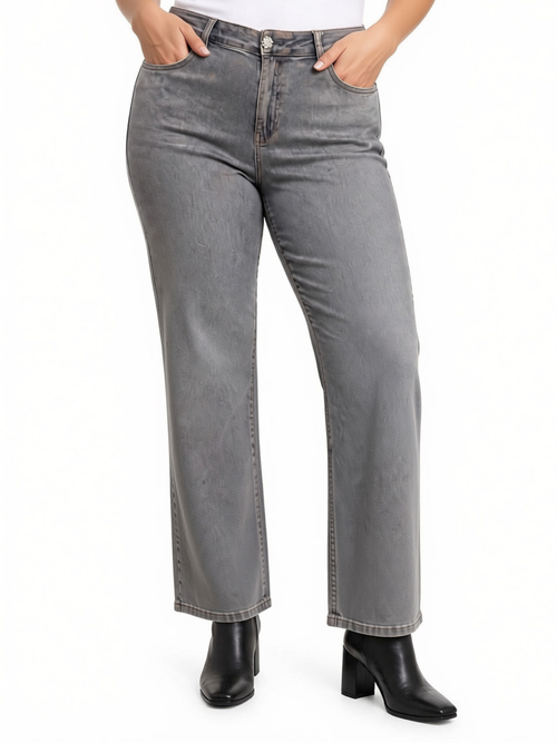 Carreli Jeans | Shimmering Rose Gold Wash Premium Wide Leg Jean