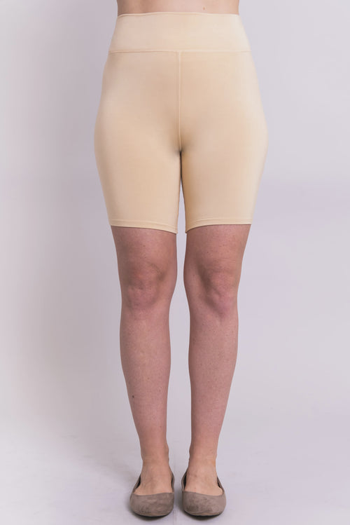 Blue Sky | Hallie Beige Bamboo Shorts