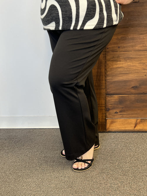 Modes Crystal | Black Dress Pant. Wide Leg