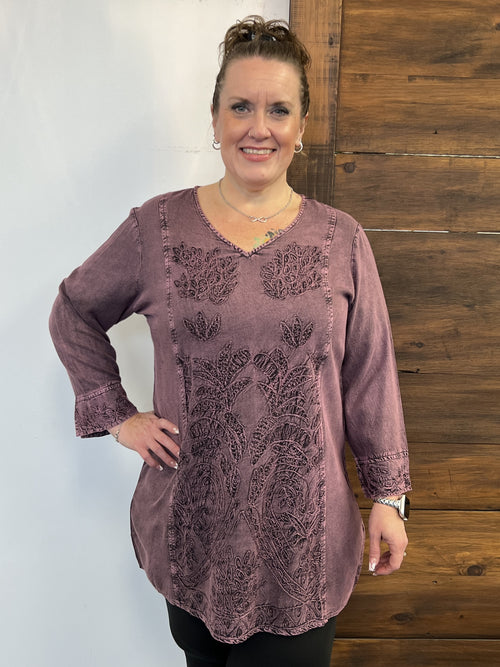 Parsley & Sage | Viola Tunic,  Plum