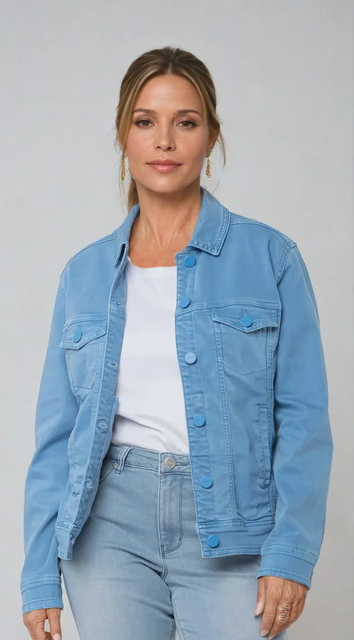 Carreli |Premium Jean Jacket, Turquoise