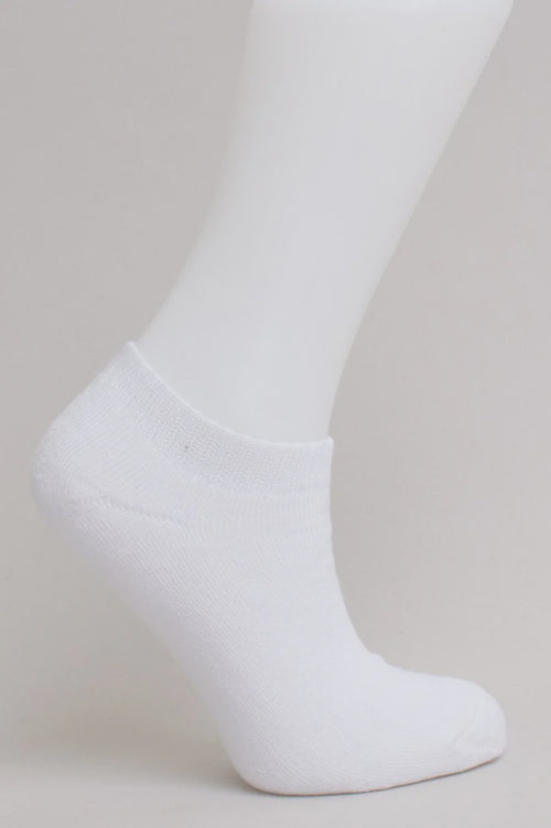 Blue Sky | White Bamboo Ankle Socks