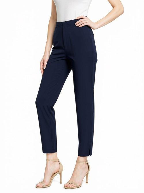 Black LABB Clothing | BL47 Perfect Navy Everyday Straight Leg Pull On Pant