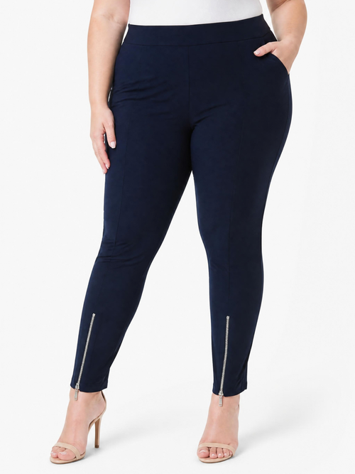 Black LABB Clothing | BL86-97 Navy Front Zip Pant with Pockets